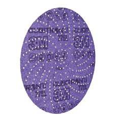 3M Cubitron AB86825 6-inch vacuum multihole ceramic alumina velcro disc with 120+ grit for abrasive sanding and grinding.