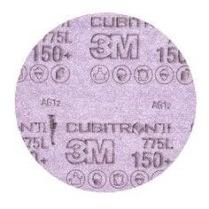 3M Cubitron AB87026 5-inch non-vacuum ceramic alumina 150+ grit Velcro disc for sanding and grinding applications.