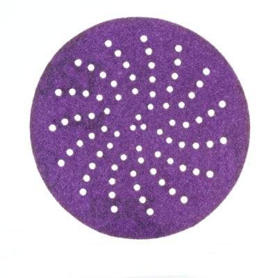 3M Cubitron II Hookit clean sanding abrasive disc 3-inch Velcro disc with 120+ grit, designed for efficient surface finishing.