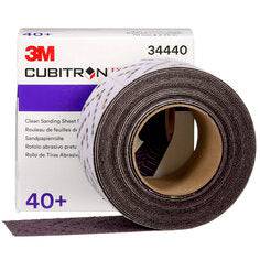 3M Cubitron II Hookit clean sanding sheet roll, 70mm x 8m, with Velcro attachment, designed for efficient abrasive sanding.