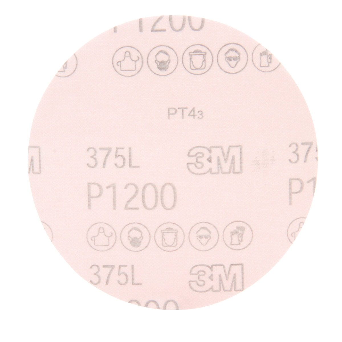 3M Hookit AB55708 - 5" X Non-Vacuum 375L Aluminum Oxide 1200 Grit Velcro Film Disc 7000045401 - eGrimesDirect