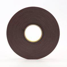 3M VHB 4611 grey tape roll, 1/2 inch wide and 36 yards long, showing the tape's textured grey surface.