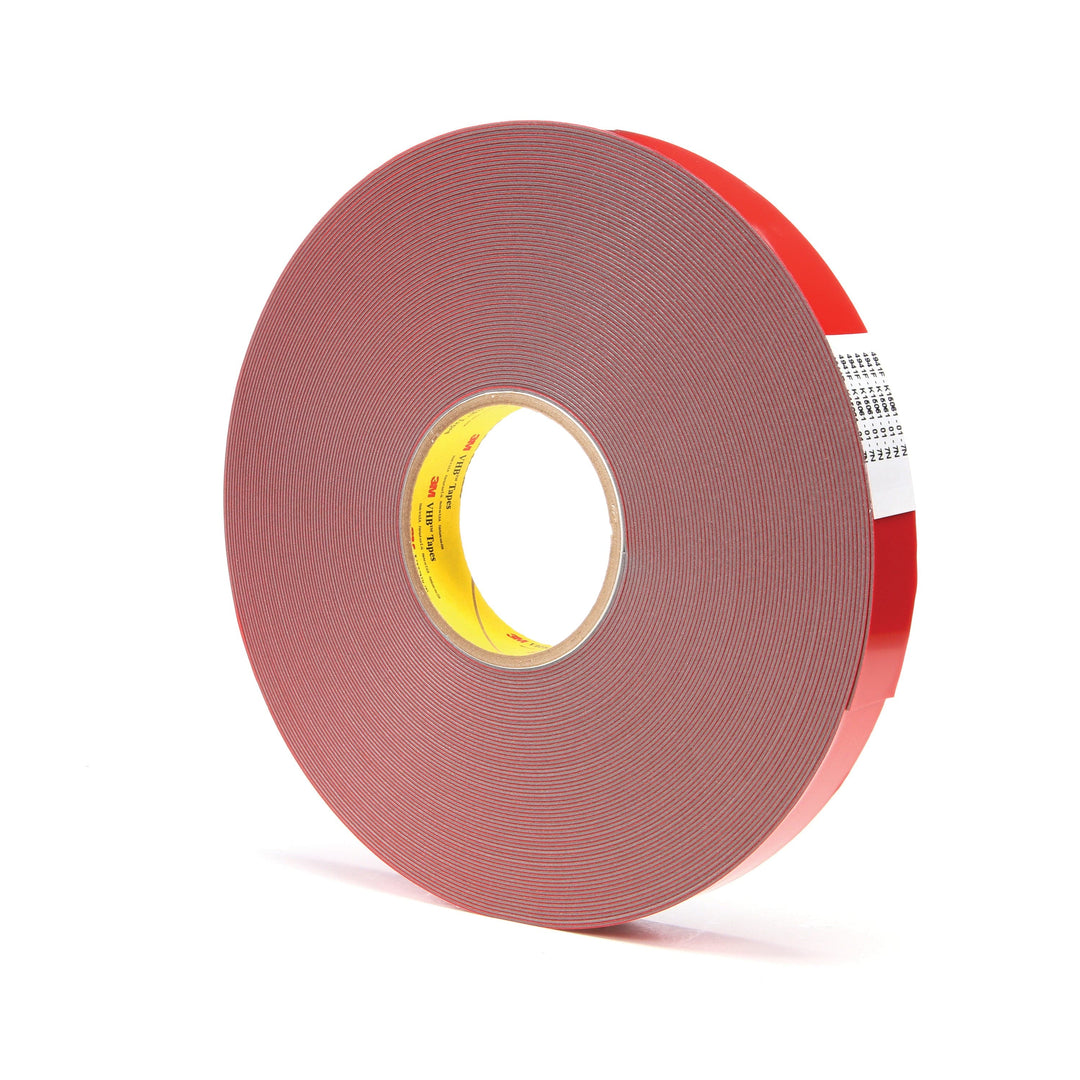 3M VHB 4941F grey tape 45 mil, 1 inch by 36 yards, strong double-sided adhesive for bonding and mounting applications.