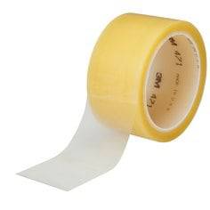3M Vinyl Tape 471, transparent 1.5 inch by 36 yards, shown rolled with clear adhesive surface for electrical and general use.