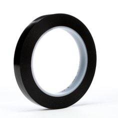 3M Vinyl Tape 471 Black 1/2 inch x 36 yards, individually wrapped, durable adhesive tape for electrical and industrial use.