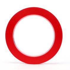 Red 3M vinyl tape 471, 1/4 inch by 36 yards, showing the roll with bright red color and textured vinyl surface.