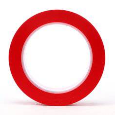 Red 3M Vinyl Tape 471, 1 inch by 36 yards, individually wrapped, ideal for sealing and color coding applications.