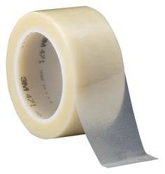 3M Vinyl Tape 471 transparent, 2-inch by 36-yard roll, flexible adhesive tape for electrical and surface protection.