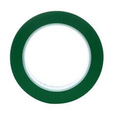 Green 3M Vinyl Tape 471, 3/4 inch wide and 36 yards long, shown rolled with clear labeling and textured surface.