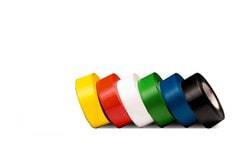 Red 3M Vinyl Tape 764 for general-purpose use, 1 inch wide and 36 yards long, shown in a close-up image.