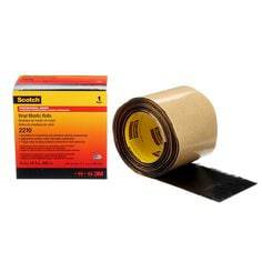 3M Scotch 2210-4X10 vinyl mastic roll in black, 4-inch wide by 10 feet long, weatherstripping tape for sealing and insulation.