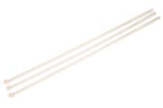 3M CT36NT175-L natural 36-inch cable tie used for wire management, shown securing bundles of cables in a professional setup.