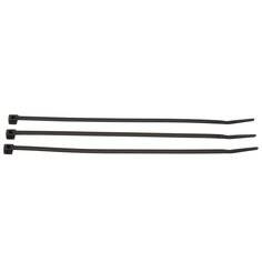 3M wire management cable tie in black, 8-inch length, used for organizing and securing cables and wires in various applications.