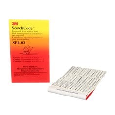 3M Scotch SPB-02 - Code Pre-Printed Wire Marker Book Letters A - Z numbers 0 - 15 7000132479 - eGrimesDirect