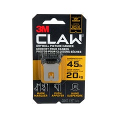 3M 3PH45M-1EF - 3M CLAW Drywall Picture Hanger with Temporary Spot Marker Holds 45 lbs 1 Hanger 1 Marker/Pack 3M 7100227272 7100227272 - eGrimesDirect
