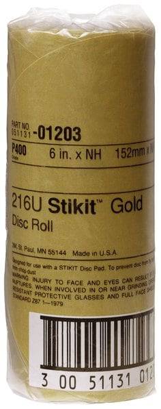 3M Stikit 1203  -  Self Adhesive Paper (PSA) Discs 6 Inch 236U Material Aluminum Oxide in 400 Grit 7000119679 - eGrimesDirect