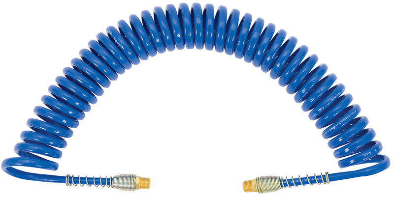 Jet APUB-3825 - Recoil Air Hose with Swivel Male Fittings and Protective Spring (3/8 Inch x 25 ft)