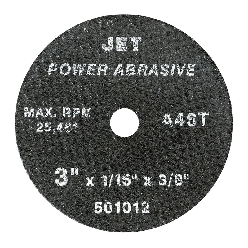 JET Power Abrasive 501012  -  Type 01 Cut-Off Wheel 3 Inch x 1/16 Inch x 3/8 Inch (A46T)