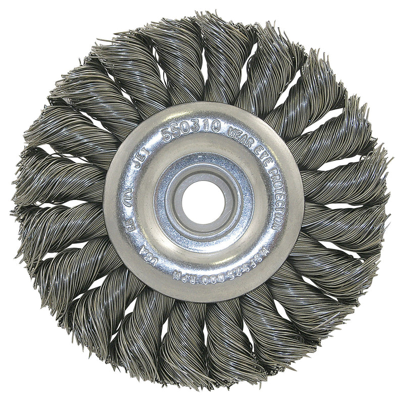 Jet 3K114 - 3-1/4 X (3/8-1/2) Knot Twisted Wire Wheel Unthreaded - eGrimesDirect