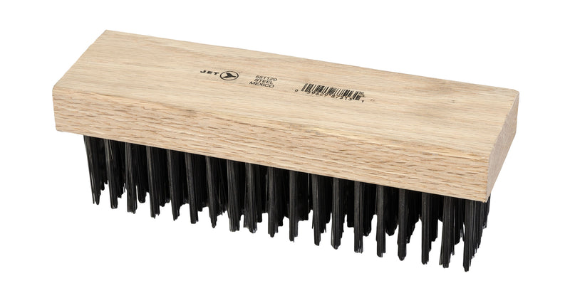 Jet 6SB - 6 Row Straight Back Carbon Steel Hand Wire Scratch Brush - eGrimesDirect