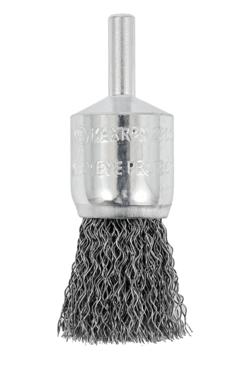 Jet E075-12 - 3/4 X 1/4 Inch Shaft Mounted Crimped End Brush - eGrimesDirect