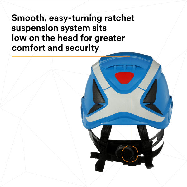 3M SecureFit X5003X-ANSI - X5000 Series Safety Helmet Blue with Scotchlite Reflective Material 7100175556