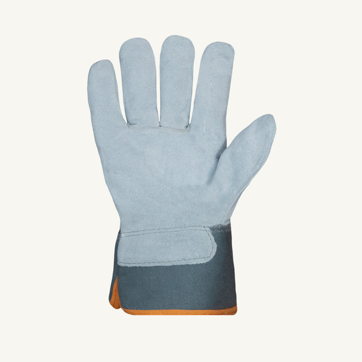 Superior Glove Endura split fitters gloves with acrylic fleece Boa lining and safety cuff, shown focusing on the palm area.