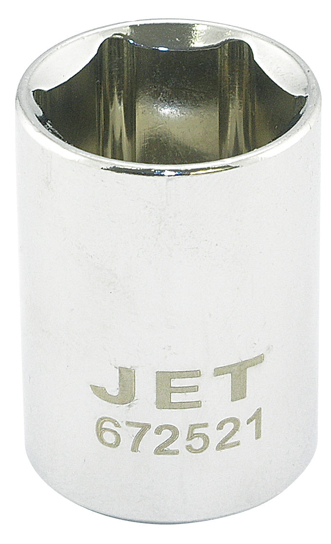 Jet 672517 - 1/2 Inch Dr X 17 Mm Regular Chrome Socket 6 Point