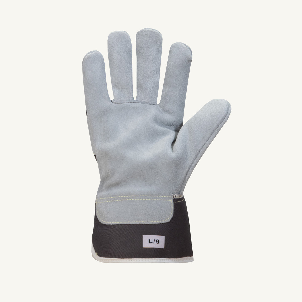 Superior Glove 69BSKFFL/L Endura Fitters Gloves with split leather palm, Kevlar lining, safety cuff, ANSI A5 cut resistance.