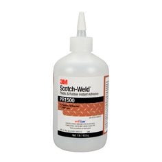 3M Scotch-Weld PR1500-500G - Plastic & Rubber Instant Adhesive PR1500 in Clear - 1 lb (453 g) 7100039203 - eGrimesDirect