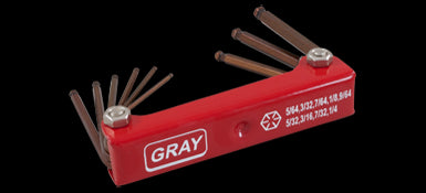 Gray 69949 - HEX KEY SET S2 BALL LONG SAE F - eGrimesDirect