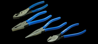 Gray B4PLS - 4 PIECE GENERAL MAINTENANCE PLIER SET GRAY TOOLS B4PLS - eGrimesDirect