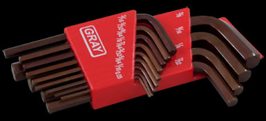 Gray 69712 - 13 PIECE SAE, SHORT ARM S2 HEX KEY SET, .050" - 3/8" GRAY TOOLS 69712 - eGrimesDirect