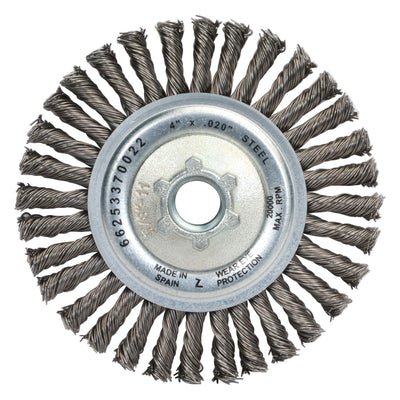 Norton 70022 - Stringer Bead Knot Wire Brushes For Steel Carbon Steel 4X.020X5/8-11 66253370022 - eGrimesDirect