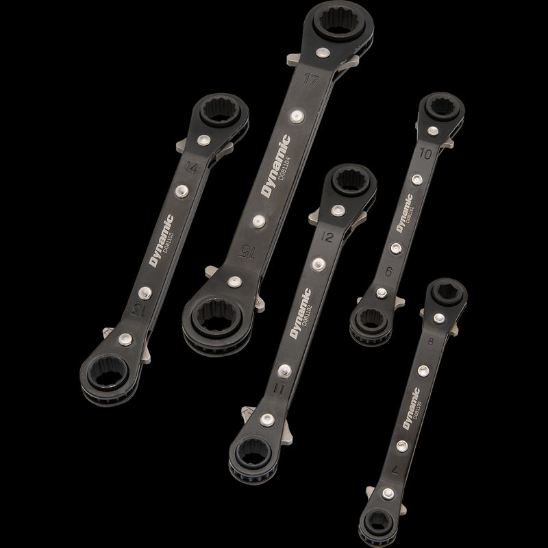 Dynamic D081202 - 5 PC MET DBL BOX REV OFF RATCHET DYNAMIC D081202 - eGrimesDirect