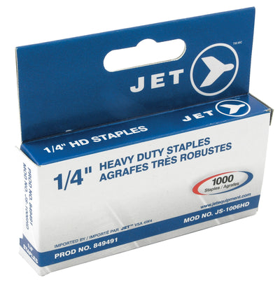 Jet JS-1006HD - 1/4 Inch Staples (1000 Pcs) Heavy Duty - eGrimesDirect