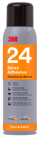 3M Foam and Fabric Spray Adhesive 24 Orange, 16 fl oz can