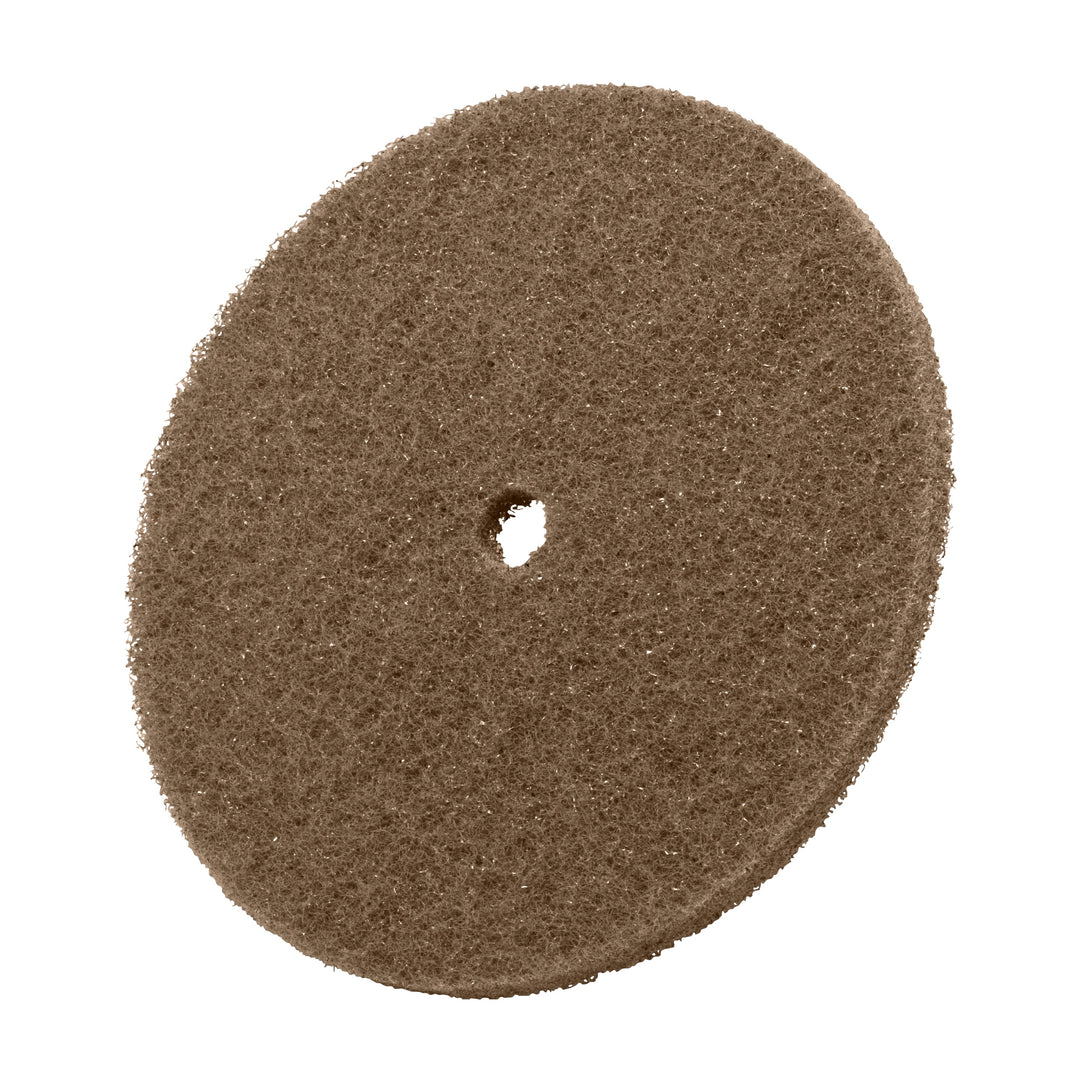 Scotch-Brite Cut and Polish Disc, aluminum oxide medium. Official representative image; dimensions vary.