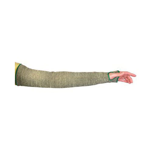 Superior Glove Contender sleeve in tapered knit aramid blend with thumbhole, silicone-free, 22 inches, ANSI A4 rated work glove.