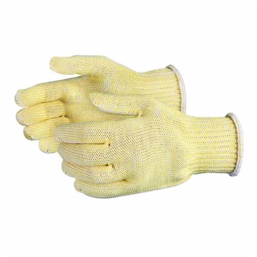 Reusable Superior Glove Contender SPGRK4/M cut resistant gloves with poly, glass, aramid fibers and 4-inch knit cuff in medium size.