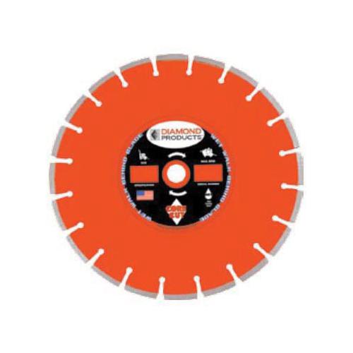 Diamond Products 07597;  13755;  15746;  30976 - 14 Inch x .125 Inch x 1 Inch Heavy Duty Orange (H) Cured Concrete Walk Behind Saw Diamond Blade with Metric Core and slant-segment for undercutting protection - eGrimesDirect