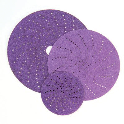 3M Cubitron II 31461 Hookit clean sanding abrasive disc 737U in 3-inch size, featuring a 220+ grit surface for smooth sanding.