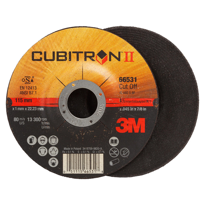 3M Cubitron II AB66531 - Cut-Off Wheel Quick Change T27 4.5 in x .04 in x 7/8 in 7100024953 - eGrimesDirect