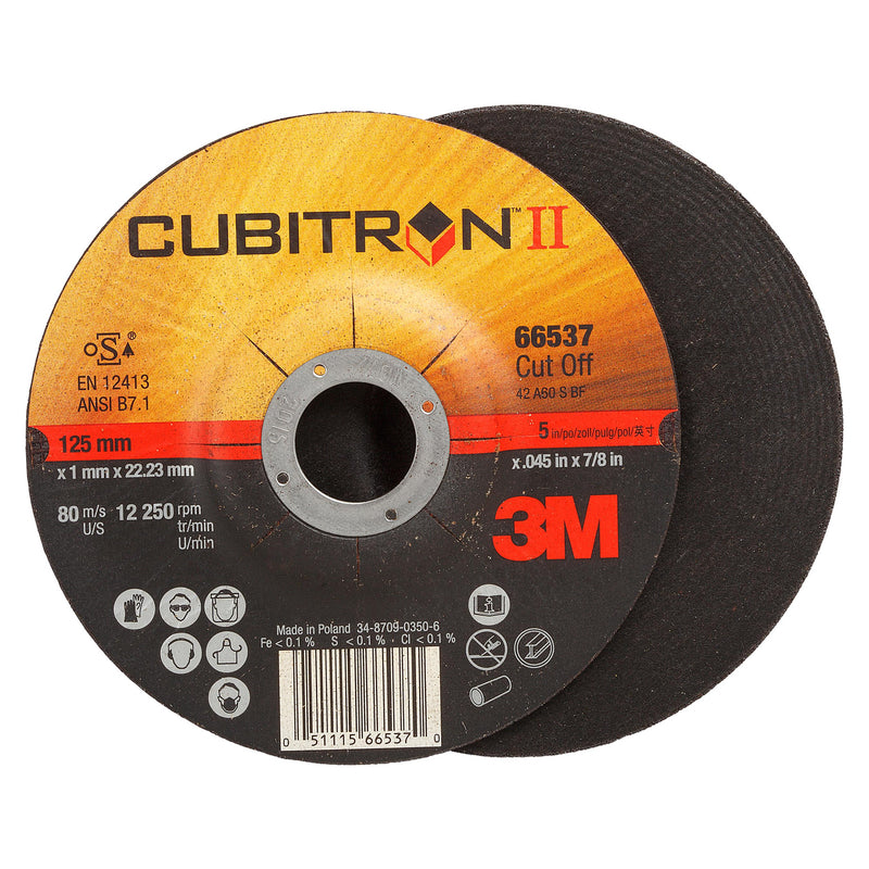 3M Cubitron AB66537 - Cubitron II Cut-Off Wheel 66537 T27 5 in x .04 in x 7/8 in 7100023745 - eGrimesDirect