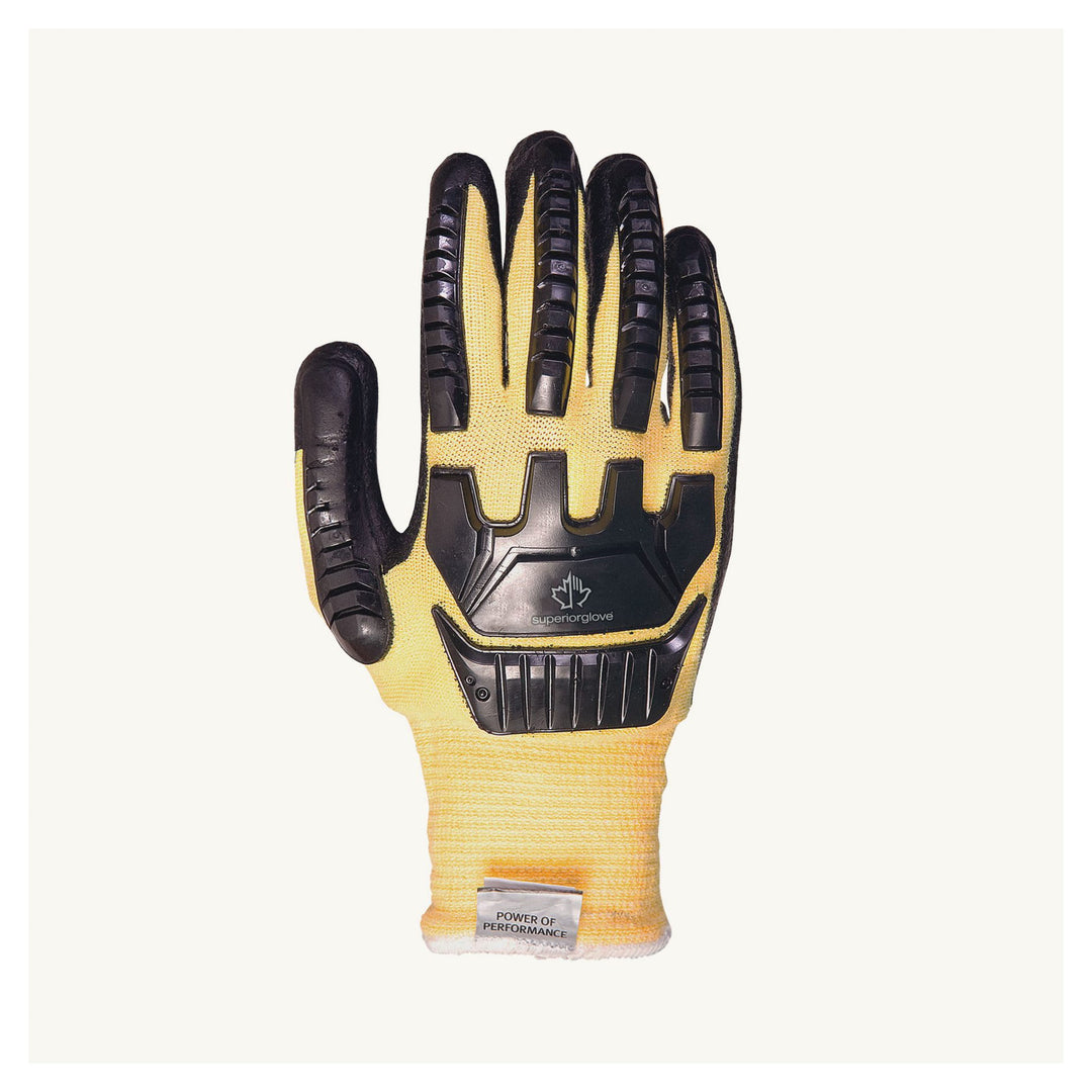 Superior Glove Dexterity SKFGFNVBXX reusable gloves with blended string Kevlar, foam nitrile palms, and anti-impact taper back, 2X-large