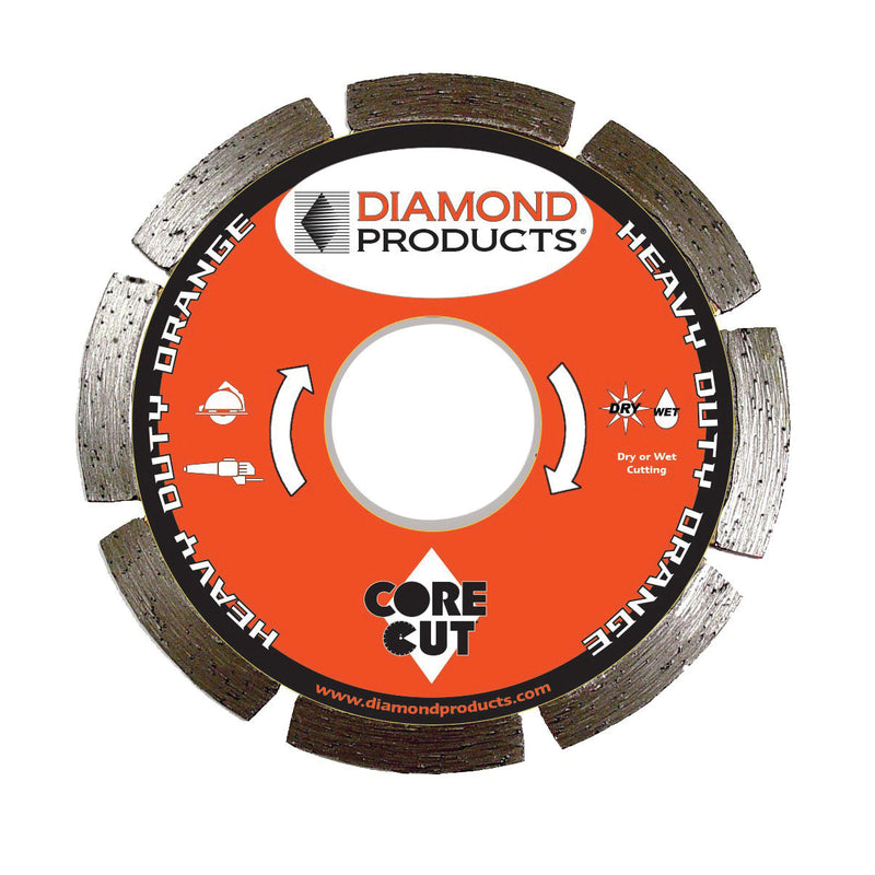 Diamond Products 11274 - 7 Inch x .080 Inch x 7/8 Inch, Heavy Duty Orange (H), Asphalt, Small Diameter Diamond Blade