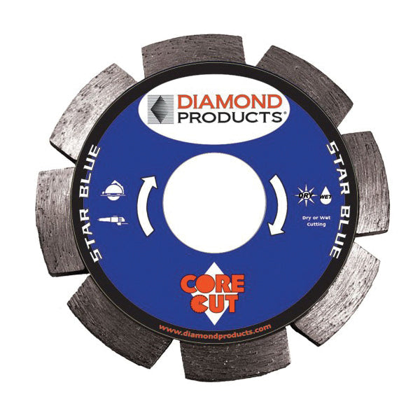 Diamond Products 74968 - 7 Inch x .250 Inch x 7/8 Inch, Star Blue (B), Brick and Block, Tuck Point Diamond Blade - eGrimesDirect