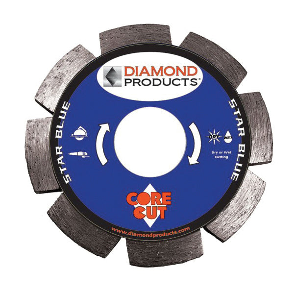 Diamond Products 74968 - 7 Inch x .250 Inch x 7/8 Inch, Star Blue (B), Brick and Block, Tuck Point Diamond Blade