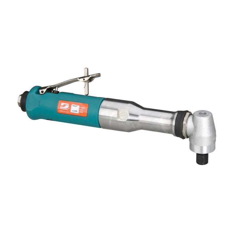 Dynabrade 54347 - .7 Hp Extended Right Angle Die Grinder 12000 Rpm Composite Geared Rear Exhaust 1/4 Inch & 6 mm Collet