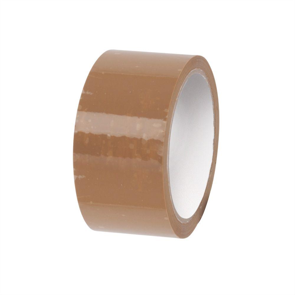 EGD TAN PVC packaging tape for carton sealing, 48mm x 66m, durable PVC sealing tape in tan color for secure parcel closure.